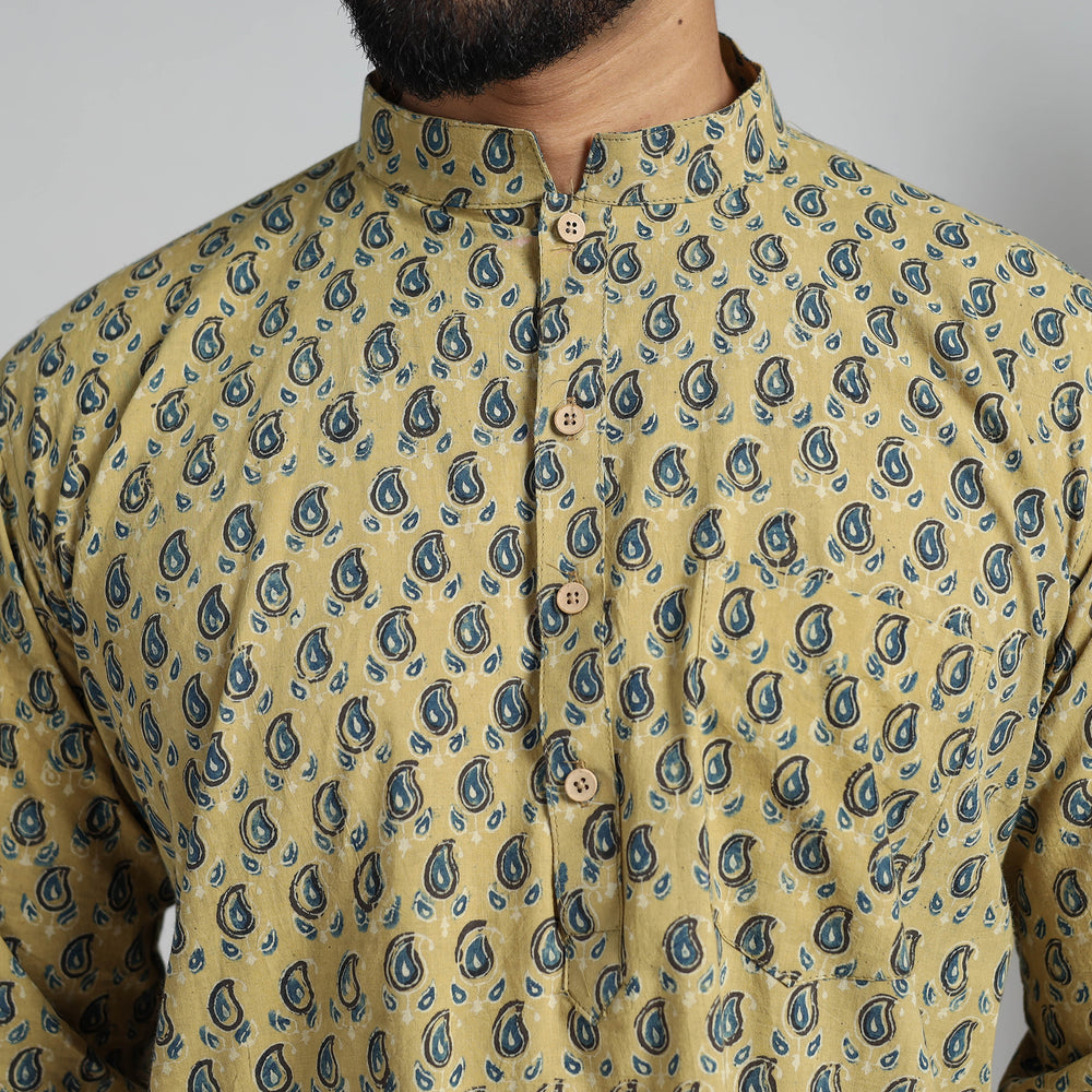 ajrakh Men's short kurta