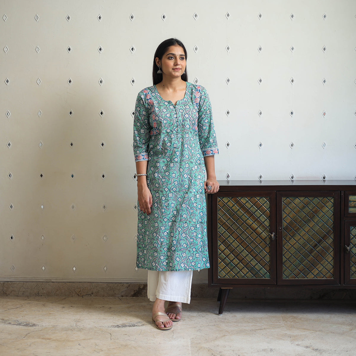 Sanganeri print Kurta