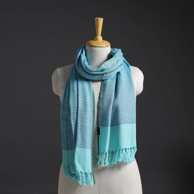 Blue - Kumaun Handwoven Pure Merino Wool Stole 153