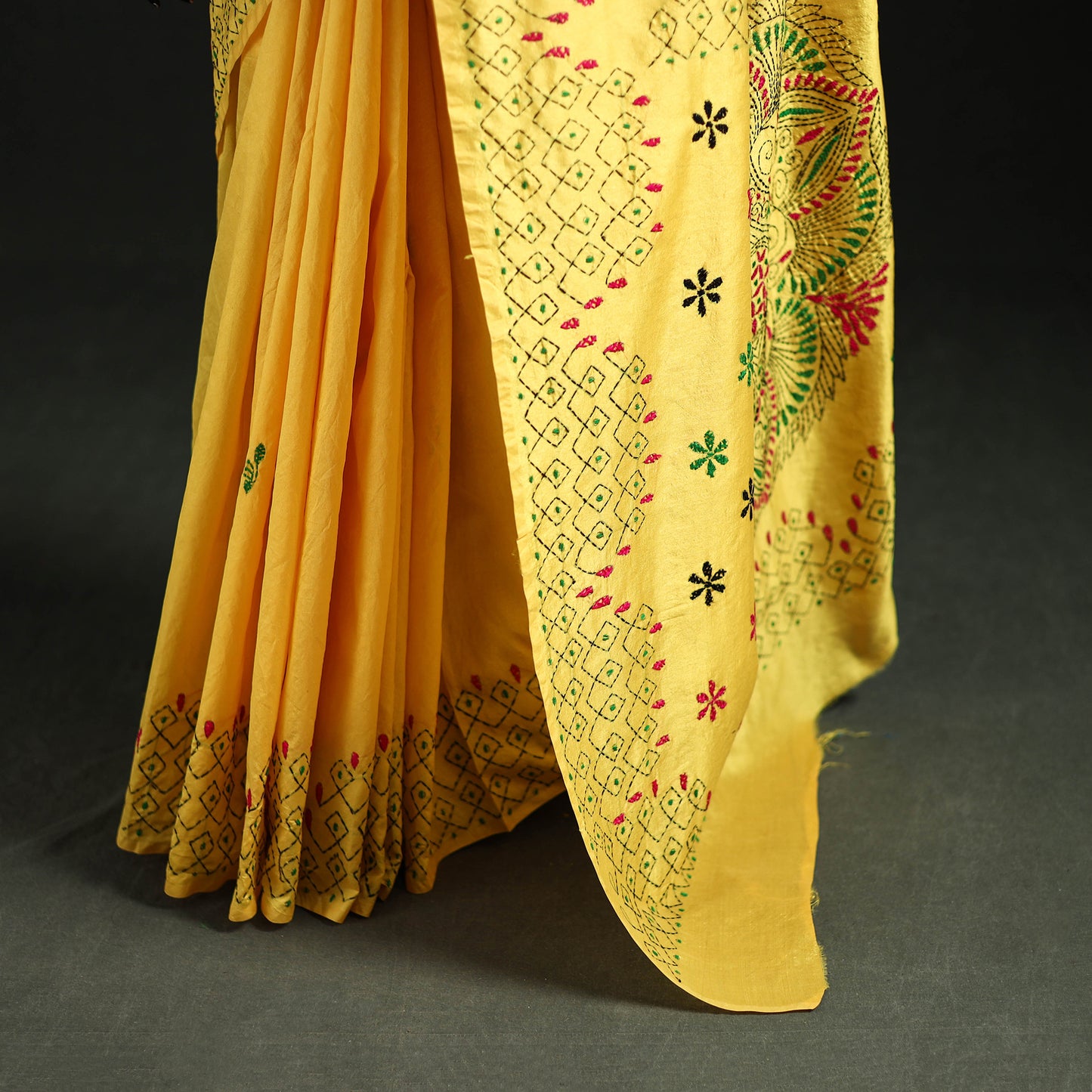 Hand Embroidered Silk Saree 56