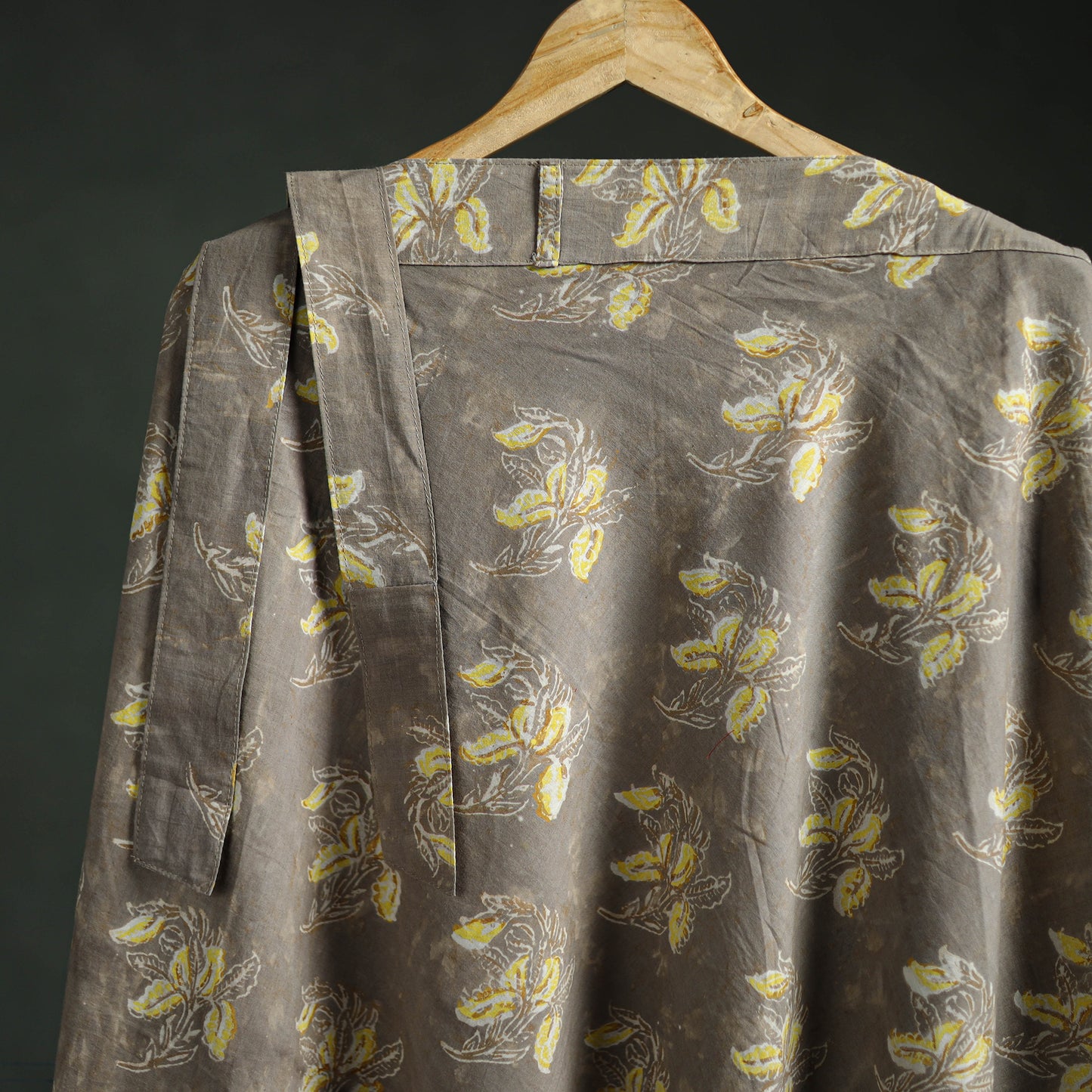 Bagru Hand Block Print Natural Dyed Cotton Wrap Around Skirt 03