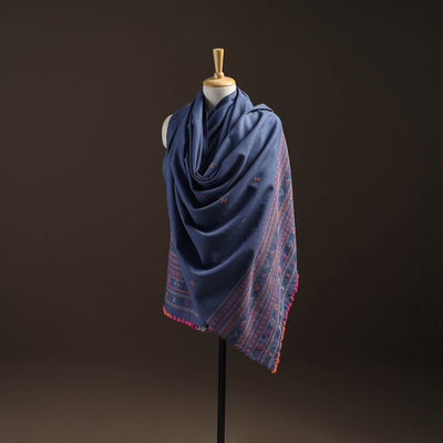 Kutch Bhujodi Handwoven Merino Wool Dhabla Shawl 27
