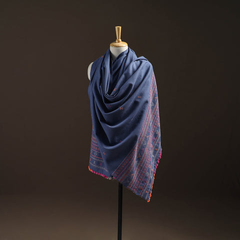 Kutch Bhujodi Handwoven Merino Wool Dhabla Shawl 27