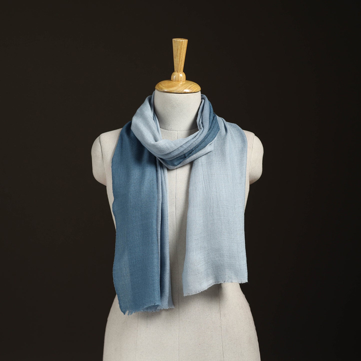 Two Shaded Diamond Weave Fine Wool Stole for Women 79