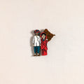 Rajasthani Couple Handpainted Fridge Magnet 38