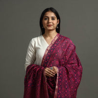 Purple - Block Printed Chanderi Silk Bagru Dupatta 13