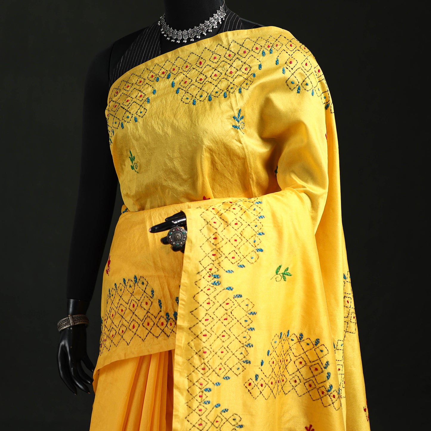 Hand Embroidered Silk Saree 57
