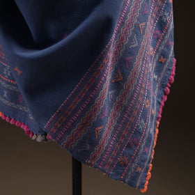 Kutch Bhujodi Handwoven Merino Wool Dhabla Shawl 27