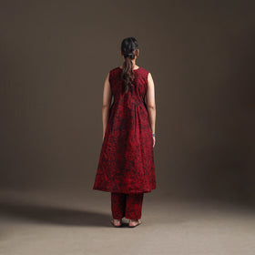 Hand Batik Print Cotton Straight Kurta with Palazzo Set for women 15