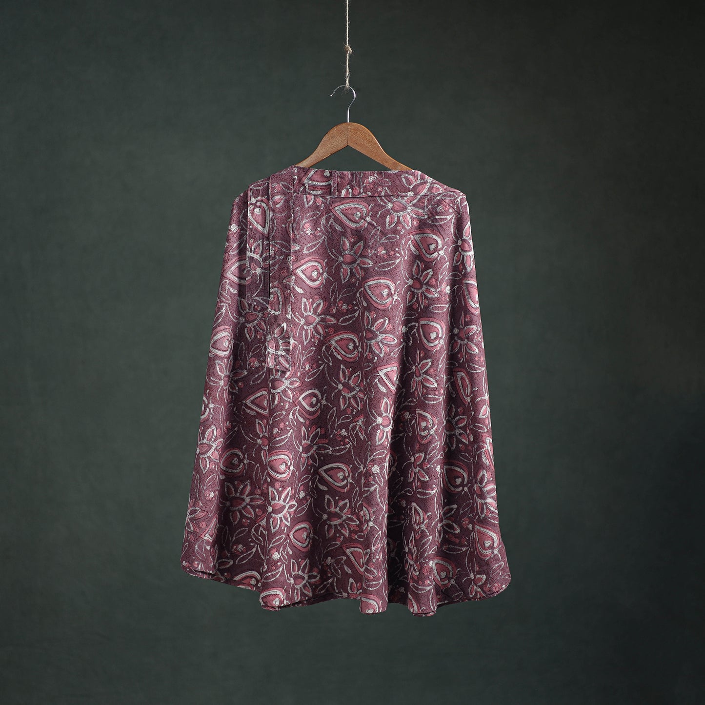 Bagru Hand Block Print Natural Dyed Cotton Wrap Around Skirt 04