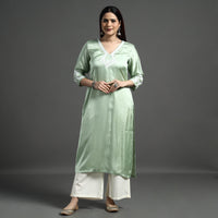 embroidery silk kurta