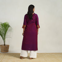 Purple - Mercerised Cotton Straight Dharwad Kurta 03