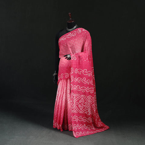 Kutch Bandhani Tie-Dye Cotton Saree 12