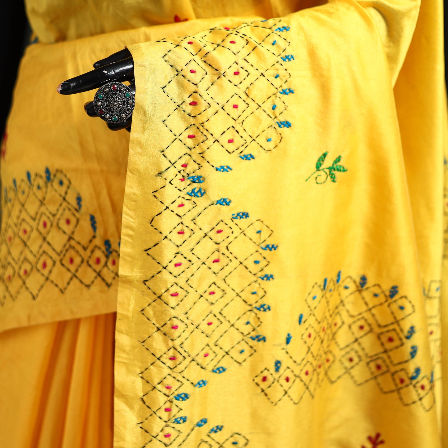 Hand Embroidered Silk Saree 57