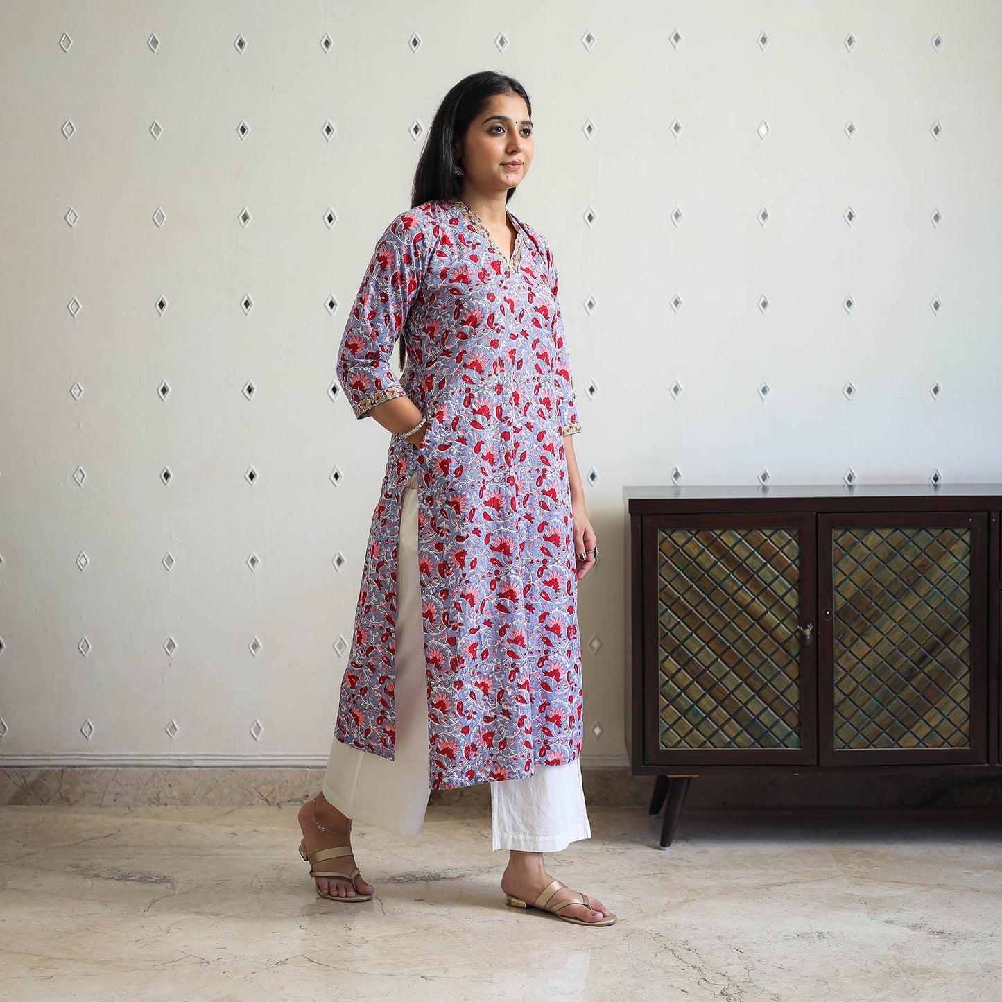 Sanganeri print Kurta