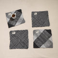  Grey Crochet Work Upcycled Cotton Square Placemat