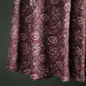 Bagru Hand Block Print Natural Dyed Cotton Wrap Around Skirt 04