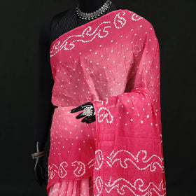 Kutch Bandhani Tie-Dye Cotton Saree 12
