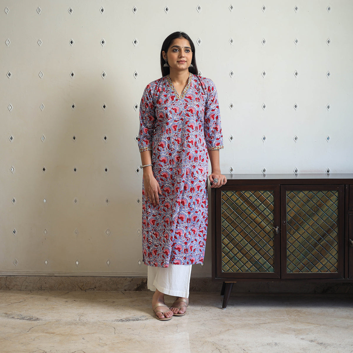 Sanganeri print Kurta