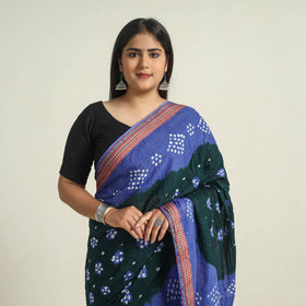 Green Kutch Tie-Dye Bandhani Saree 