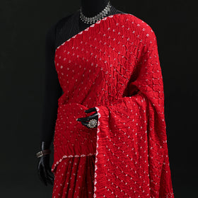 Kutch Bandhani Tie-Dye Cotton Saree 34