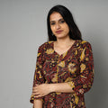 Buy Kalamkari Printed Cotton Long Kurta For Women