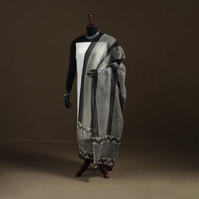 Bagru Hand Block Print Natural Dyed Kota Doria Cotton Dupatta 07