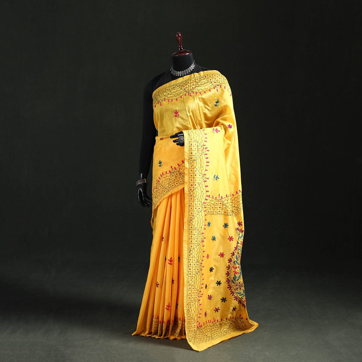Hand Embroidered Silk Saree 58