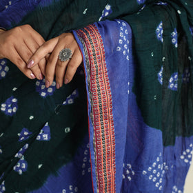 Green Kutch Tie-Dye Bandhani Saree 