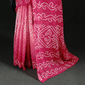 Kutch Bandhani Tie-Dye Cotton Saree 12