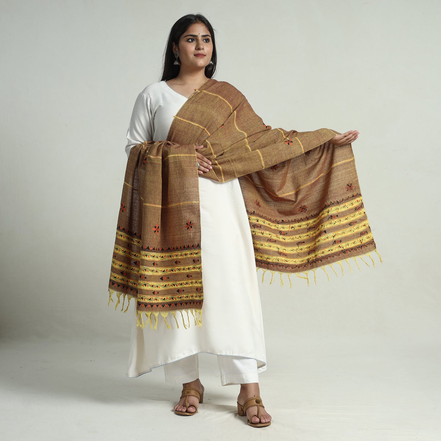 Kantha Embroidery Dupatta