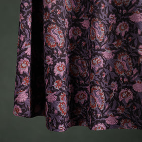 Bagru Hand Block Print Natural Dyed Cotton Wrap Around Skirt 05