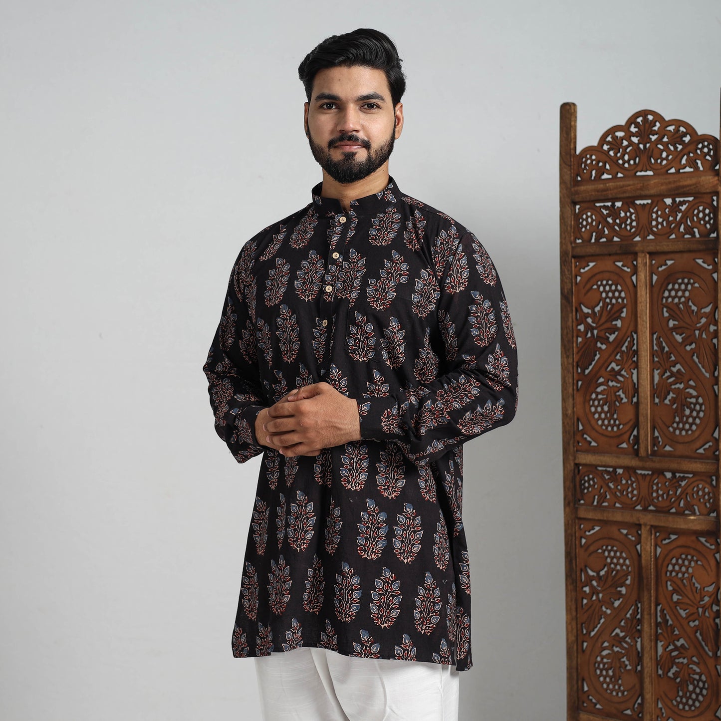 ajrakh Men's short kurta