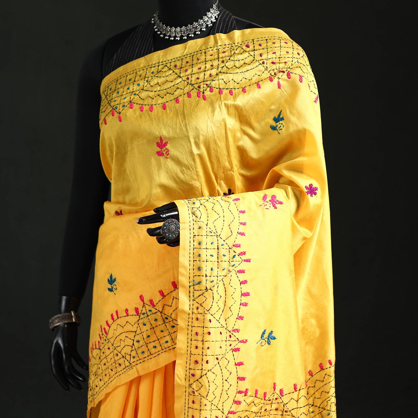 Hand Embroidered Silk Saree 58