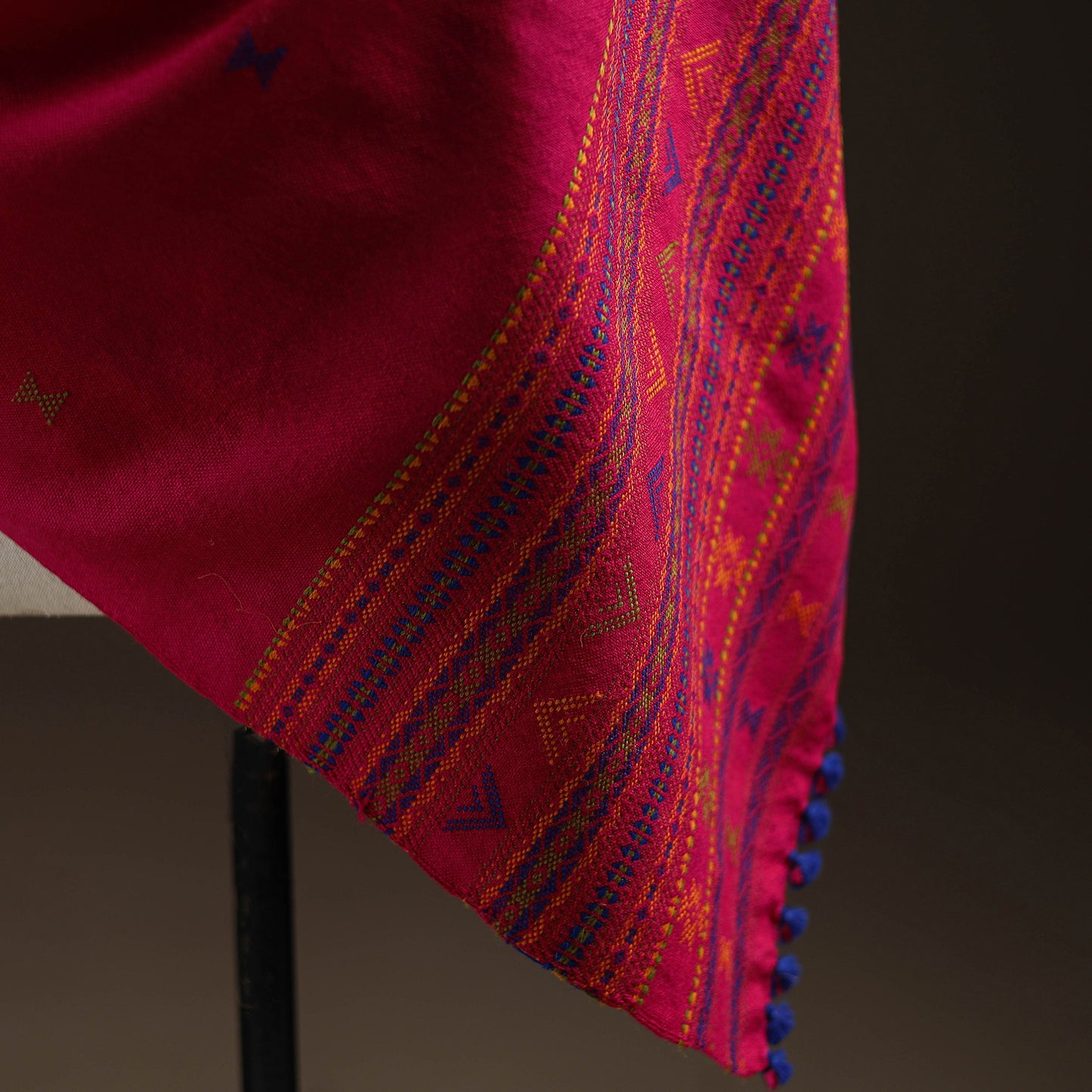 Kutch Bhujodi Handwoven Merino Wool Dhabla Shawl 28