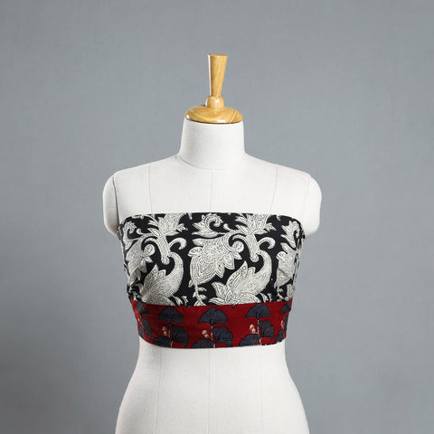 Black - Block Printed Cotton Bagru Blouse Piece 19