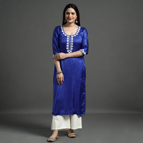 embroidery silk kurta