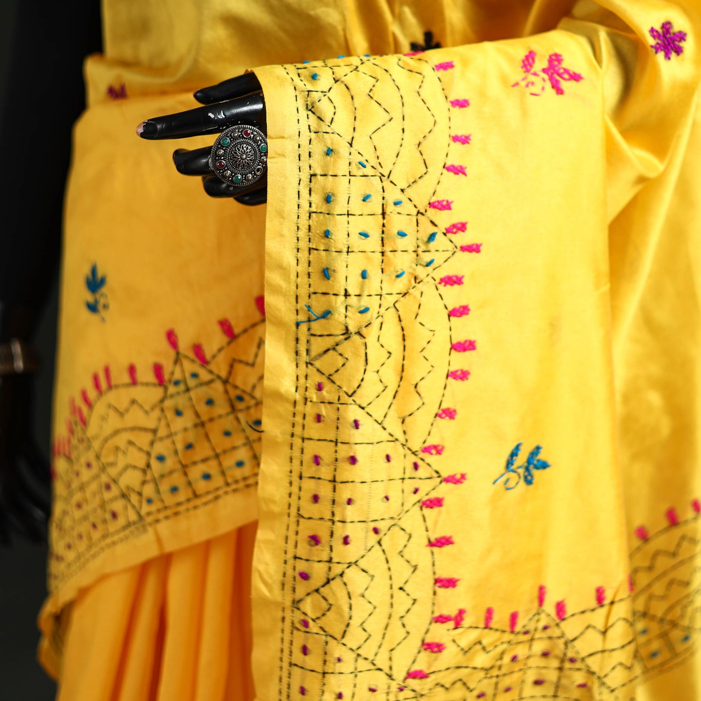 Hand Embroidered Silk Saree 58