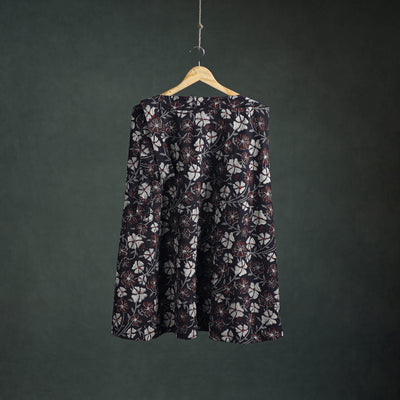 Bagru Hand Block Print Natural Dyed Cotton Wrap Around Skirt 06
