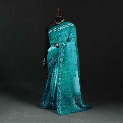 Kutch Bandhani Tie-Dye Cotton Saree 13