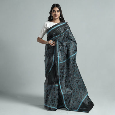 Kantha Embroidery Saree