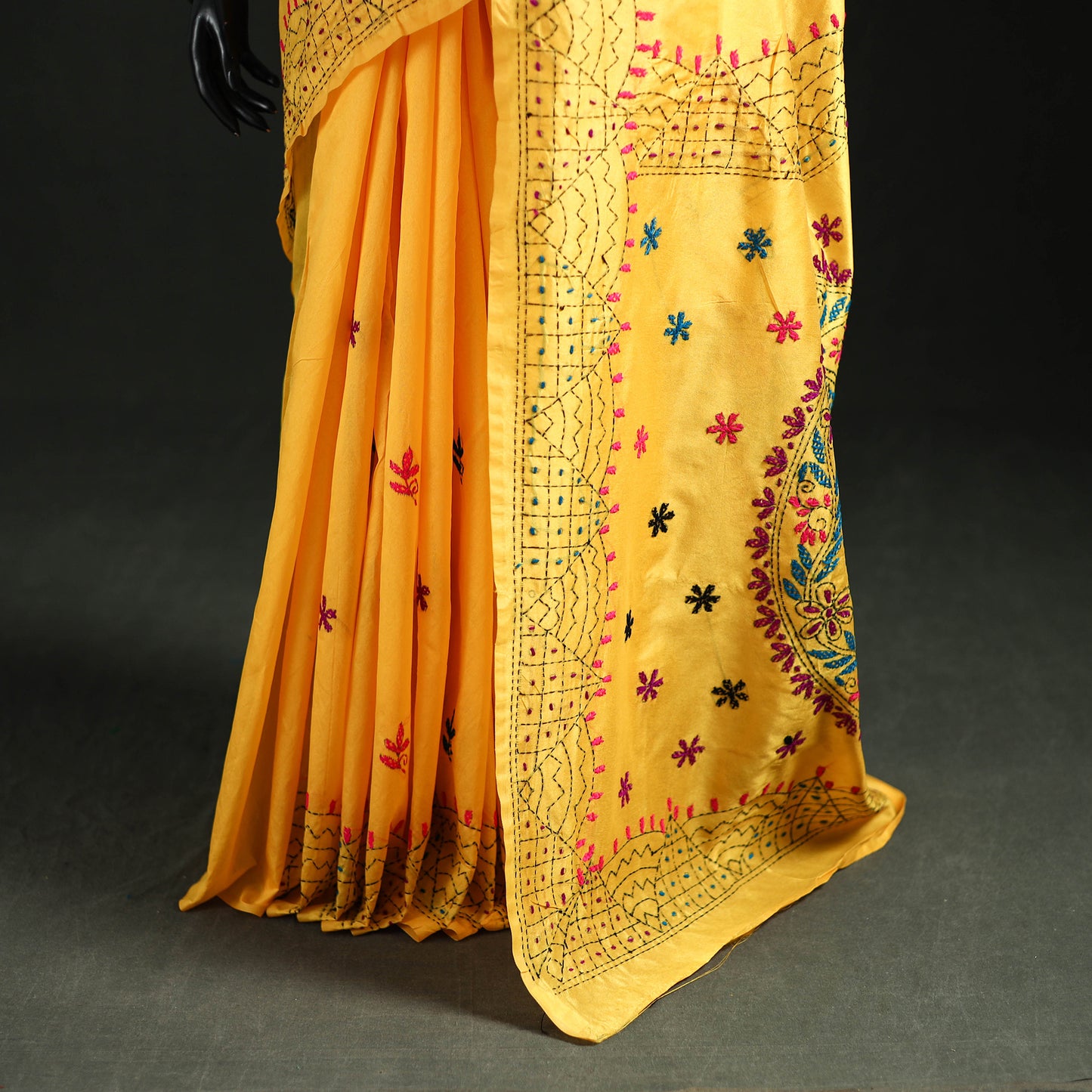 Hand Embroidered Silk Saree 58