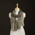 Plain Diamond Weave Fine Wool Zari Border Stole for Women 84
