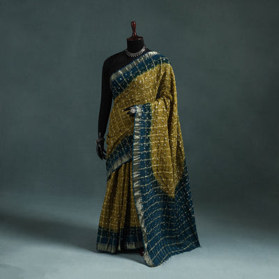 Kutch Tie-Dye Bandhani Cotton Saree with Blouse Piece 01