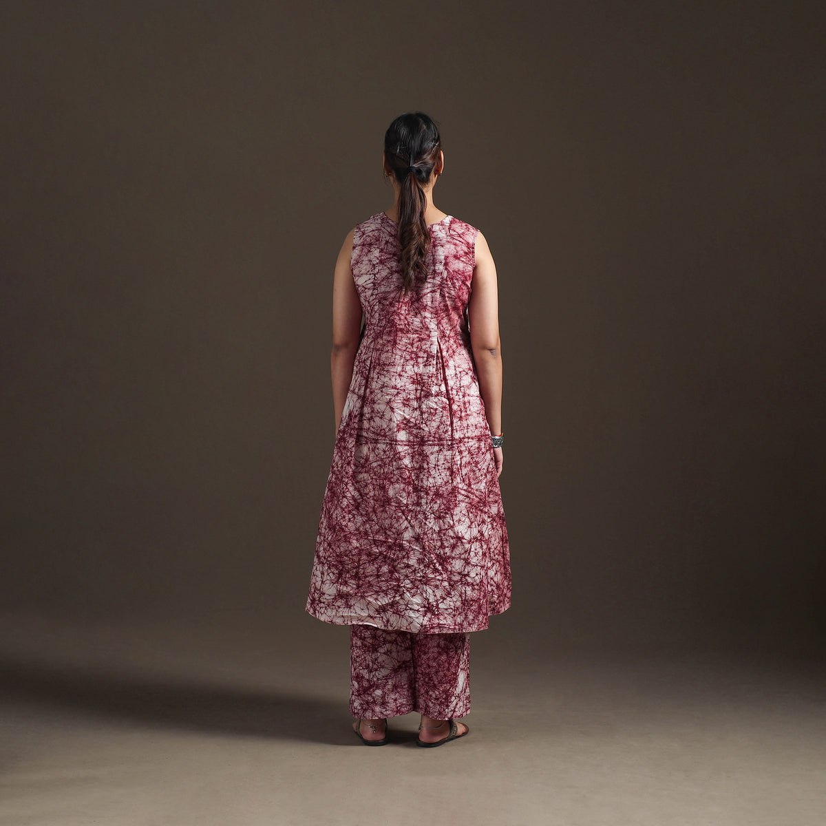 Hand Batik Print Cotton Straight Kurta with Palazzo Set for women 14