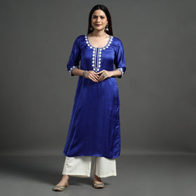 embroidery silk kurta