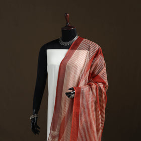 Bagru Hand Block Print Natural Dyed Kota Doria Cotton Dupatta 08