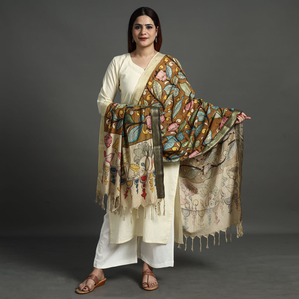 kalamkari handpainted dupatta