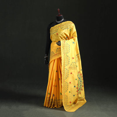Hand Embroidered Silk Saree 59
