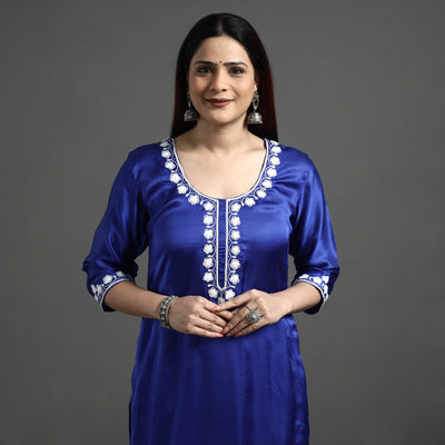 embroidery silk kurta